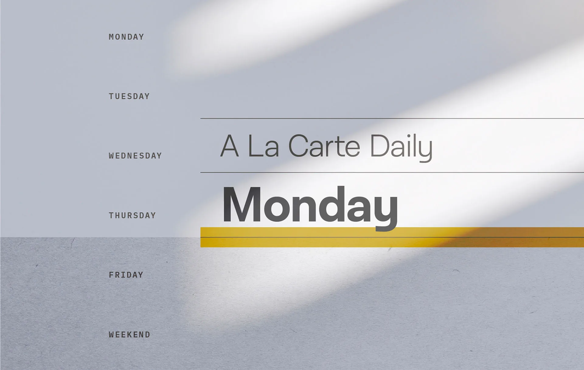 A La Carte (March 2)